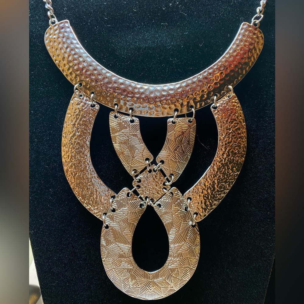 Cleopatra Egyptian Revival Vintage silver tone
